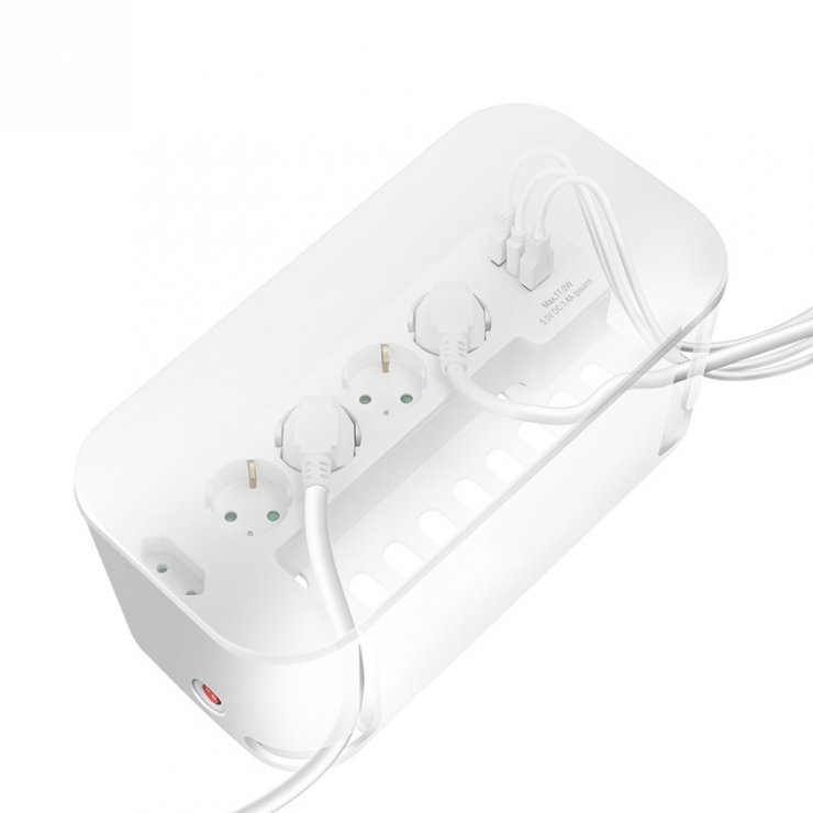 Imagine Cutie depozitare cu prelungitor 4 x Schuko + 1 x Euro + 2 x USB-A + 1 x USB-C, Logilink LPS281U