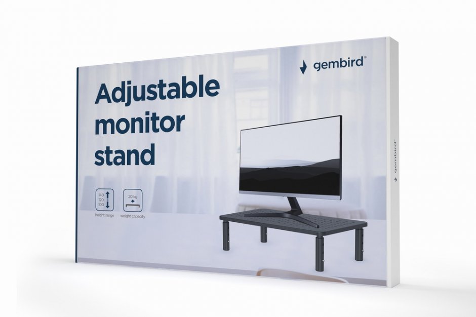 Imagine Stand monitor ajustabil Negru, Gembird MS-TABLE-01