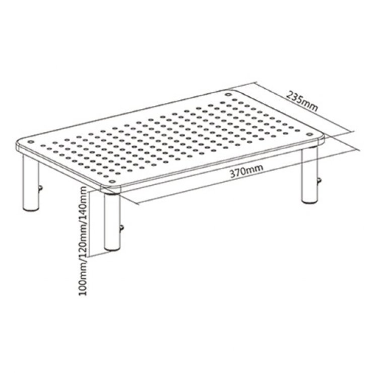 Imagine Stand monitor ajustabil Negru, Gembird MS-TABLE-01