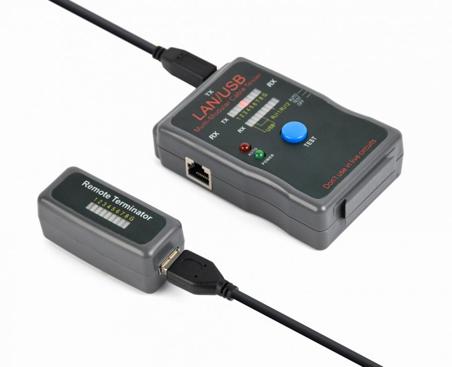 Imagine Tester retea UTP, STP, USB, Gembird NCT-2