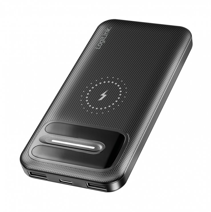 Imagine Power bank 10000mAh cu wireless charging 2 x USB-A/1 x USB-C, Logilink PA0343RF