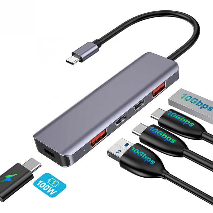 Imagine HUB USB 3.2 type C la 2 x USB-A + 2 x USB-C + PD 100W, PMH28