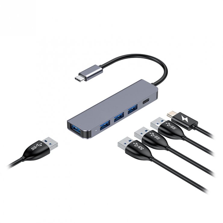 Imagine HUB USB 3.1 type C la 4 x USB-A + PD 100W, PMH42