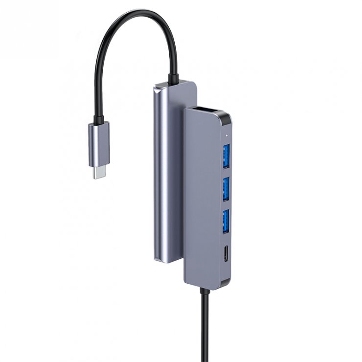 Imagine HUB USB 3.1 type C la 4 x USB-A + PD 100W, PMH42