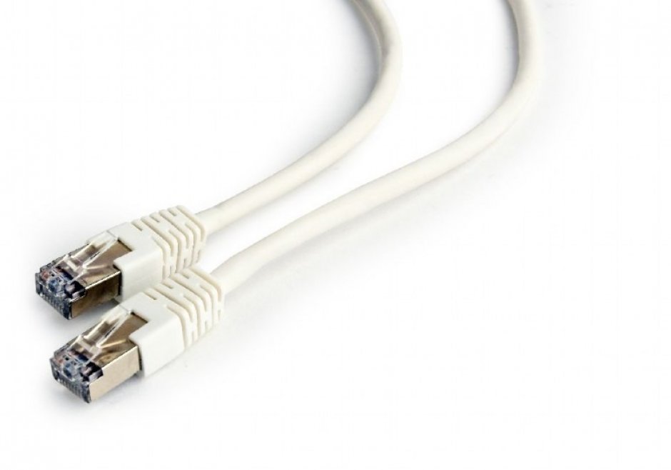 Imagine Cablu de retea RJ45 FTP Cat.6 0.5m Alb, Gembird PP6-0.5M/W