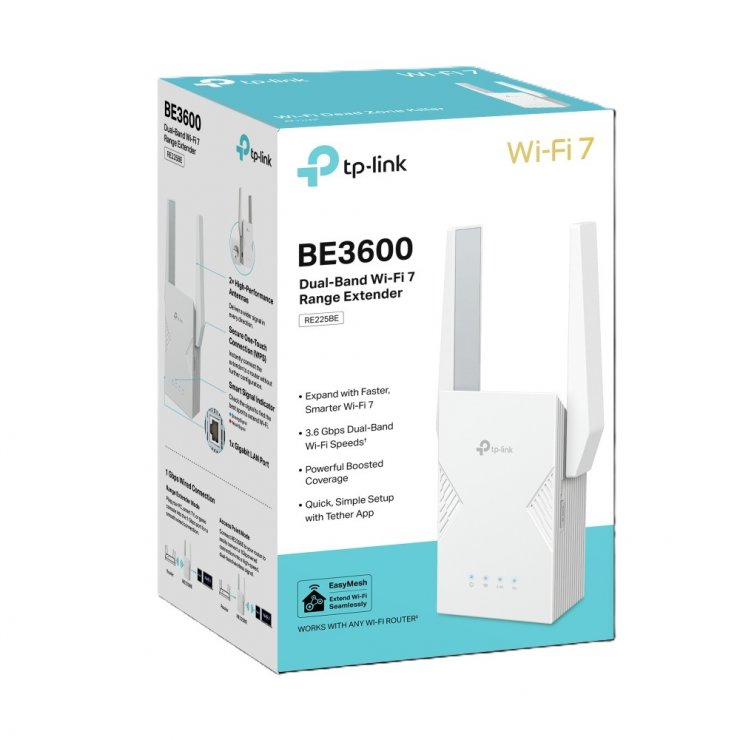 Imagine Range extender Wi-Fi 7 Dual Band BE3600, TP-LINK RE225BE