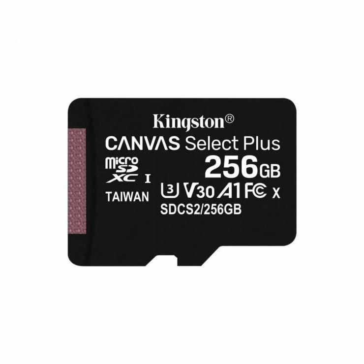 Imagine Card de memorie micro SD 256GB clasa 10 Canvas Select Plus, Kingston SDCS2/256GBSP