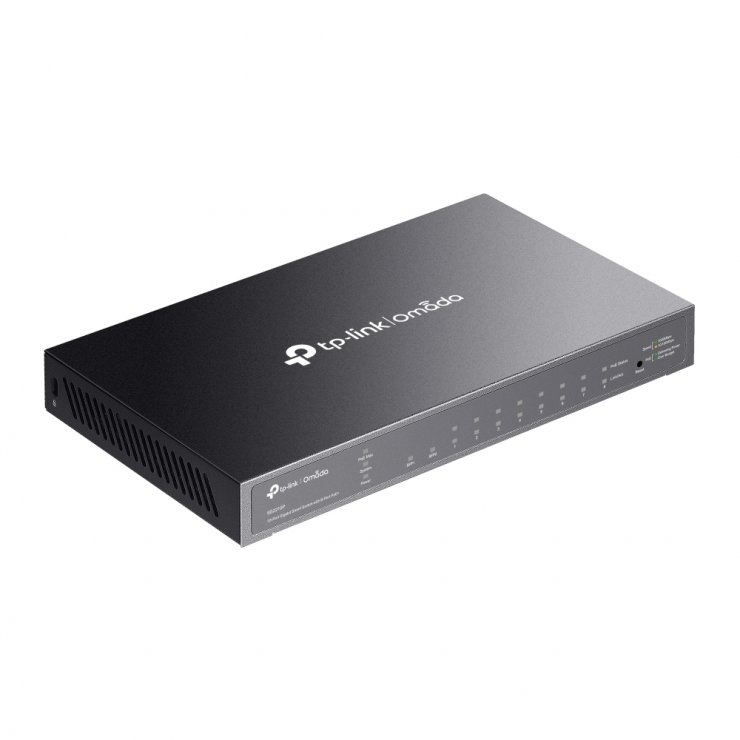 Imagine Switch Gigabit Smart 8 porturi POE si 2 porturi SFP, TP-LINK SG2210P