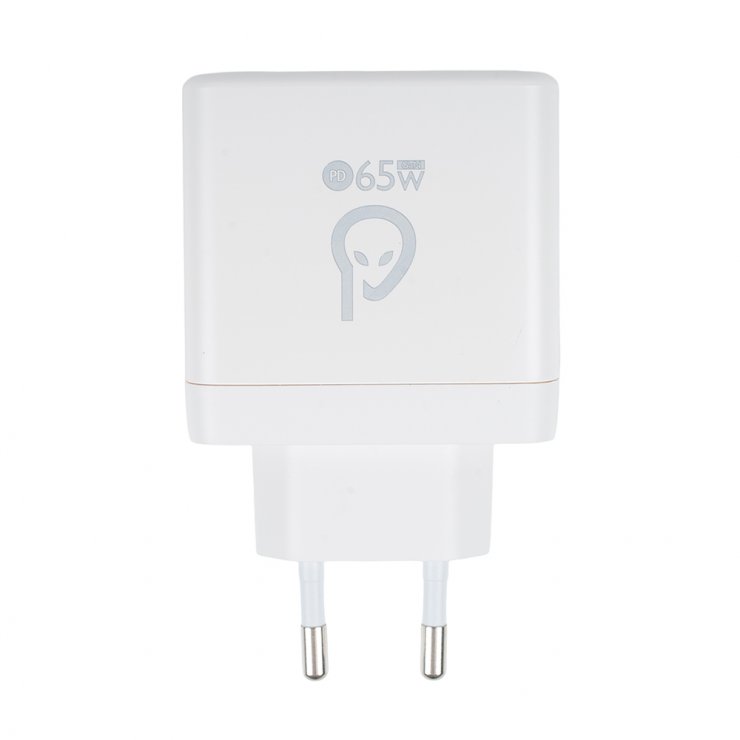 Imagine Incarcator priza 1 x USB-A + 2 x USB type C 65W Alb, Spacer SPAR-TRIOQ-04