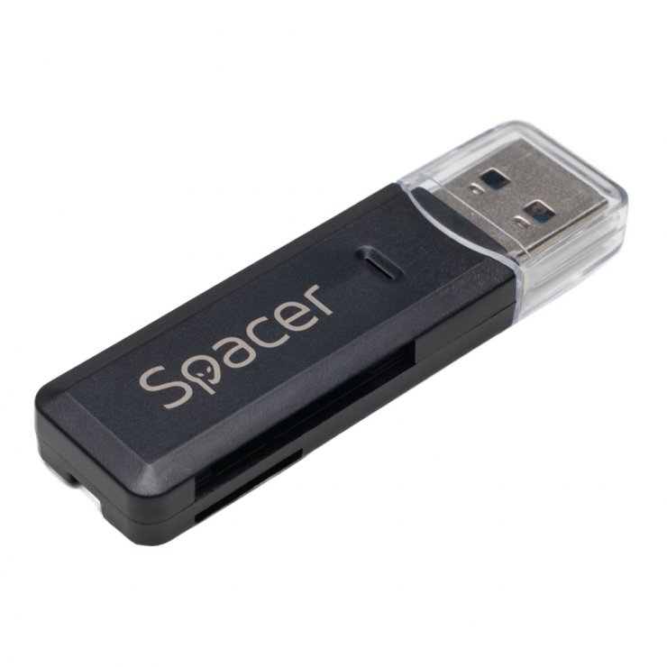 Imagine Cititor de carduri USB-A 3.2 pentru SD/micro SD, Spacer SPCR-USB3-02