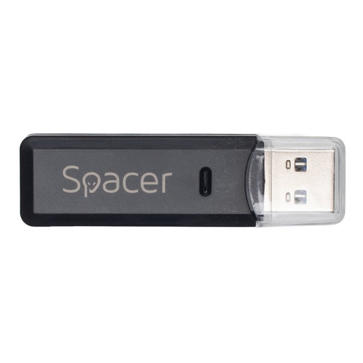 Imagine Cititor de carduri USB-A 3.2 pentru SD/micro SD, Spacer SPCR-USB3-02