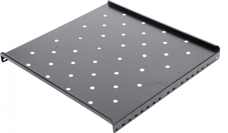 Imagine Raft fix 1U pentru rack 19" adancime 650mm, Spacer SPSF-1U650H-BK-03