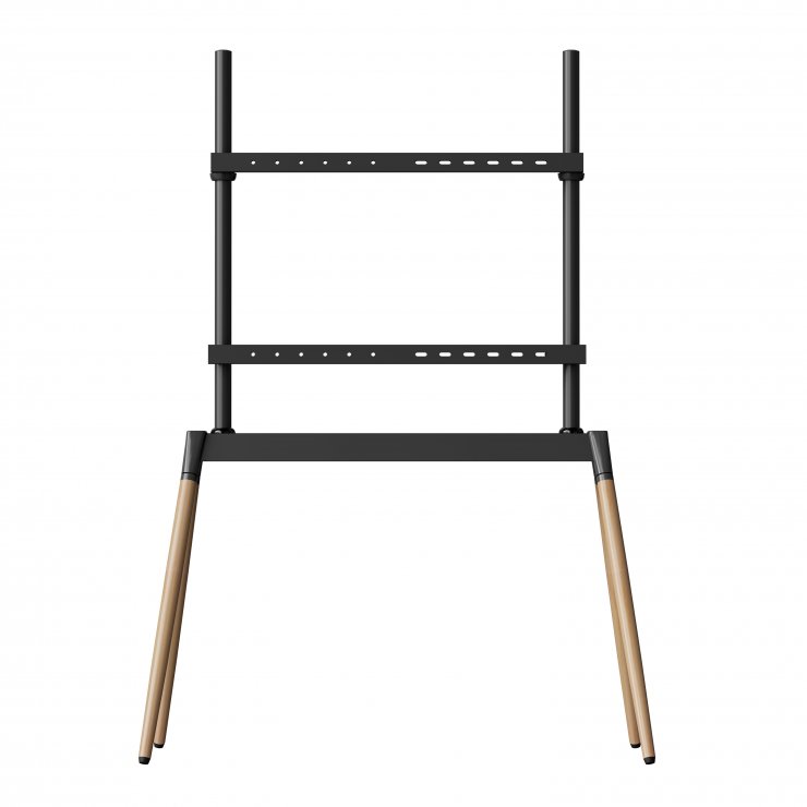 Imagine Suport podea pentru TV 55" - 86" Negru/lemn, Gembird TVS-86F-01-BK