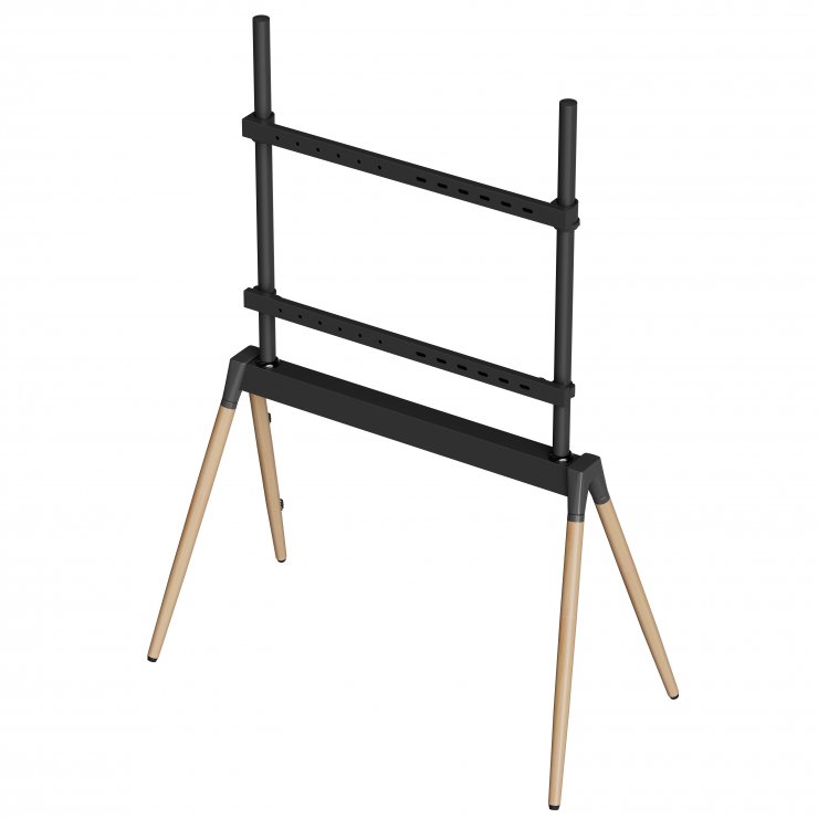 Imagine Suport podea pentru TV 55" - 86" Negru/lemn, Gembird TVS-86F-01-BK