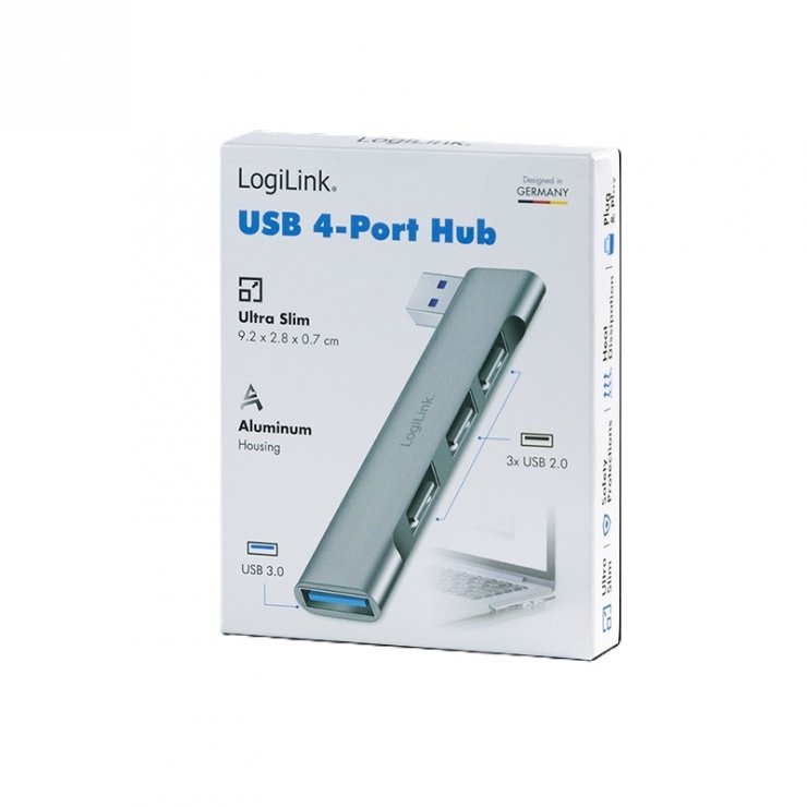 Imagine HUB USB 3.0-A la 3 x USB-A 2.0 + 1 x USB-A 3.0, Logilink UA0436