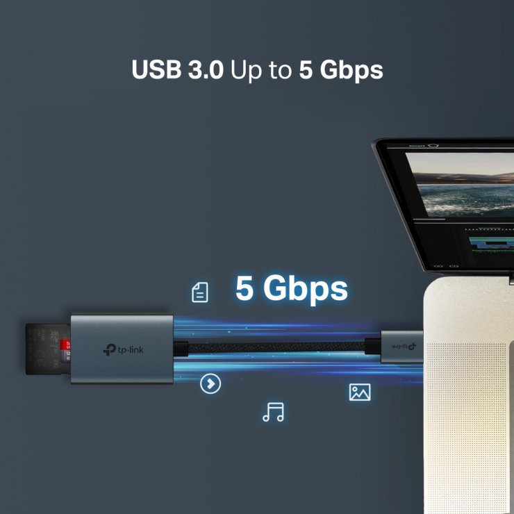 Imagine Cititor de carduri USB-A la SD/microSD, TP-LINK UA430