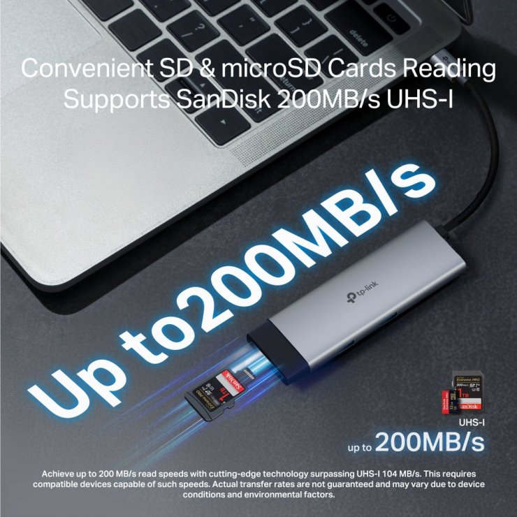 Imagine Docking station USB type C la HDMI 4K60Hz/USB type C/ 2 x USB-A + PD 100W, TP-LINK UH7020C