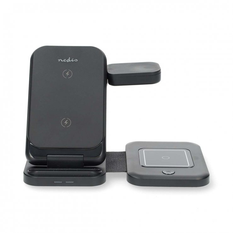 Imagine Incarcator wireless pentru smartphone/Apple&Samsung watch/TWS in-ears 15W, Nedis WDCHAQ15W110BK