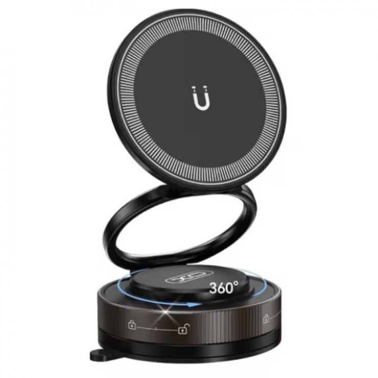 Imagine Suport cu ventuza pentru smartphone montare cu magnet Negru, XO C177