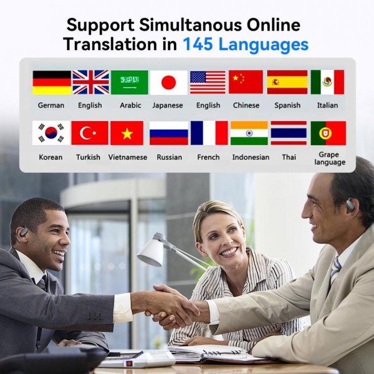 Imagine Casti wireless HF TWS Smart Ai translation Negru, XO G36