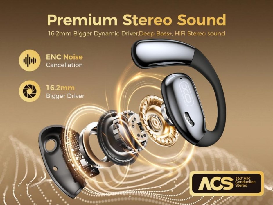 Imagine Casti wireless HF TWS Smart Ai translation Negru, XO G36