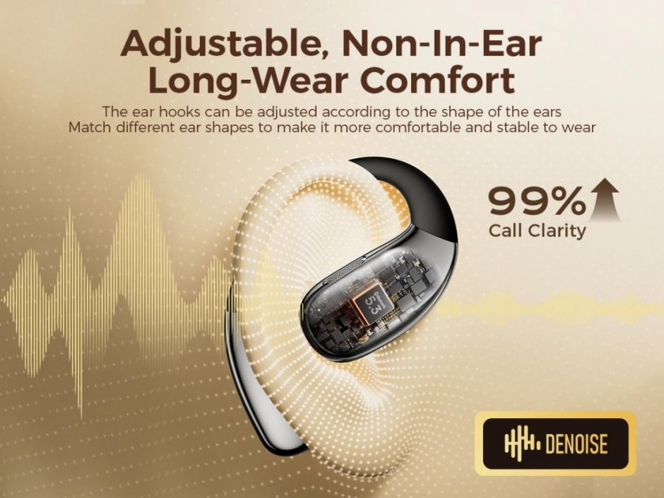 Imagine Casti wireless HF TWS Smart Ai translation Negru, XO G36