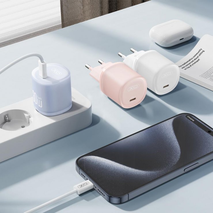 Imagine Incarcator priza USB-C 30W Blue, XO L150