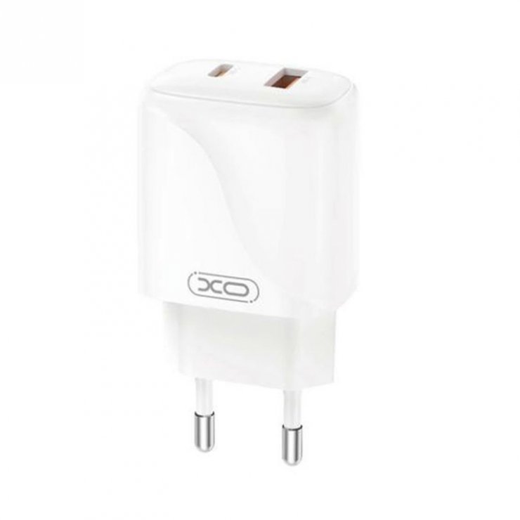 Imagine Incarcator priza USB-A + USB-C 20W Alb, XO L158