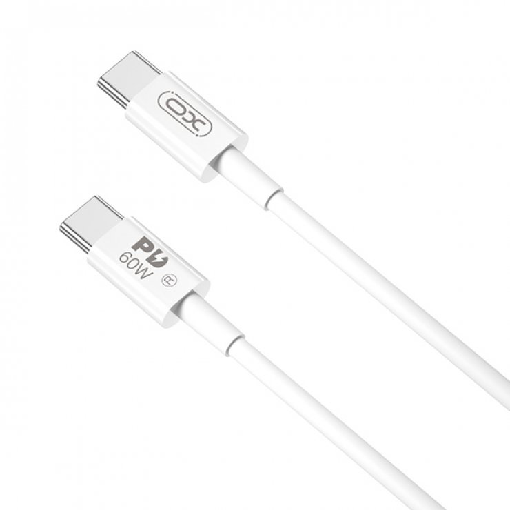 Imagine Cablu USB 2.0 type C la USB type C 60W 2m Alb, XO NB-Q190B