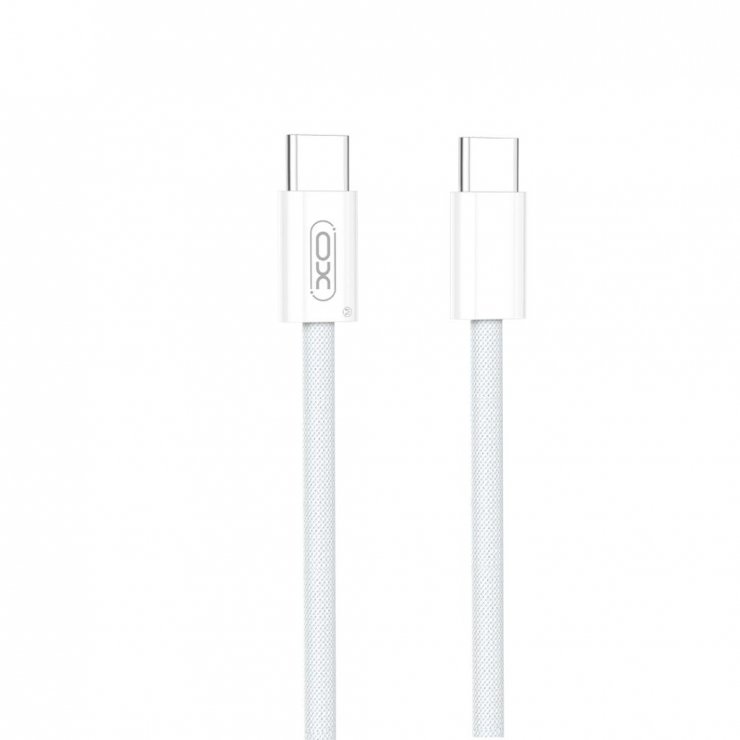 Imagine Cablu USB 2.0 type C la USB type C 60W 1.5m brodat Alb, XO NB-Q260B