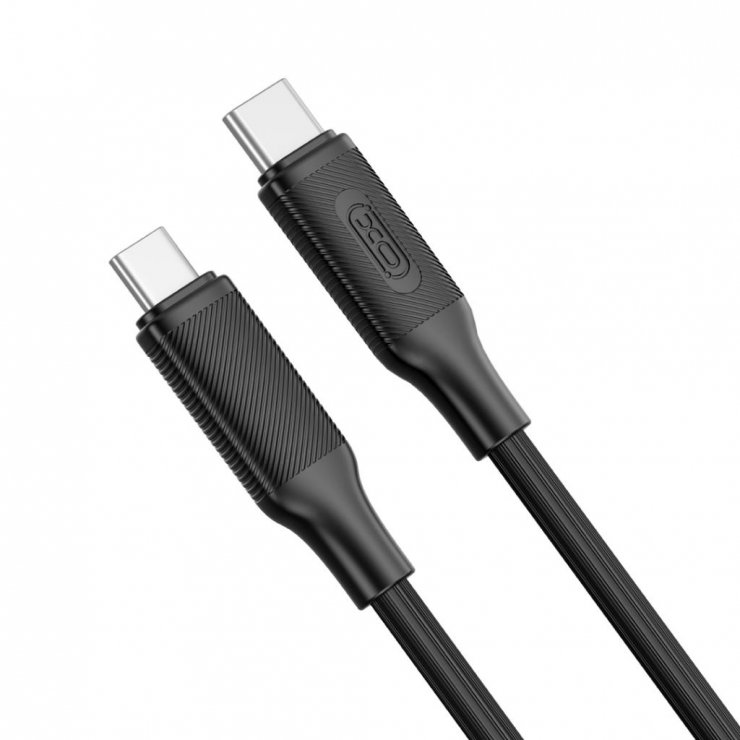 Imagine Cablu USB 2.0 type C la USB type C 60W 1m Silicon Negru, XO NB-Q265B