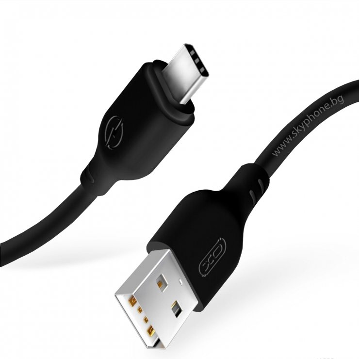 Imagine Cablu USB-A la USB type C 2.1A 2m Negru, XO NB103