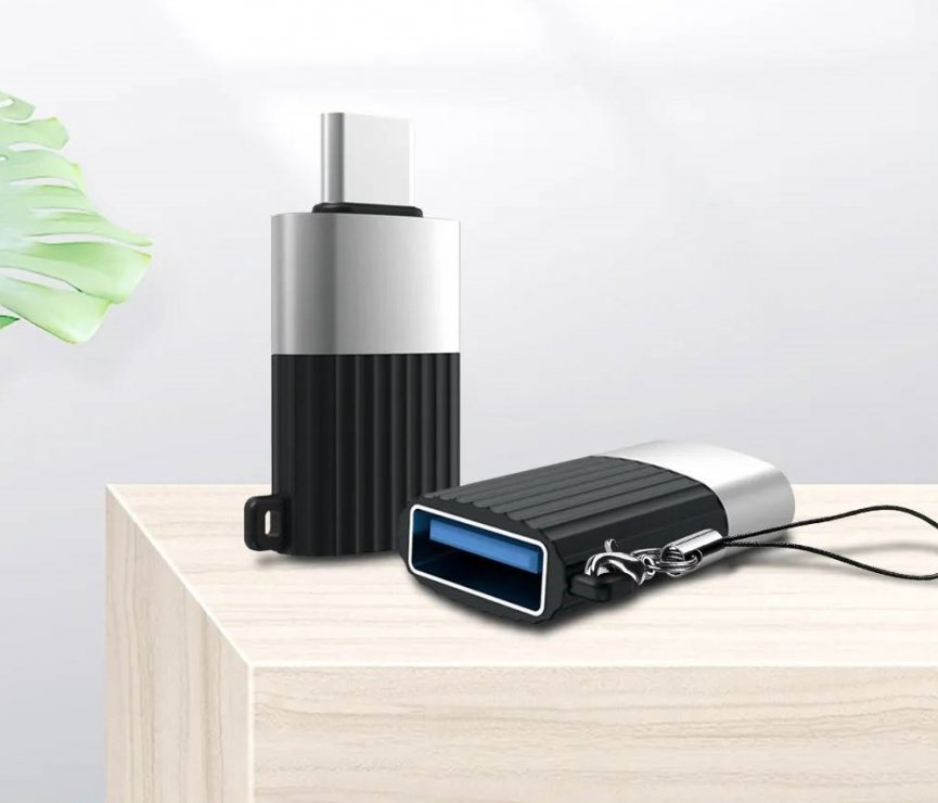 Imagine Adaptor USB 2.0-A la USB type C M-T pentru breloc, XO NB149-F