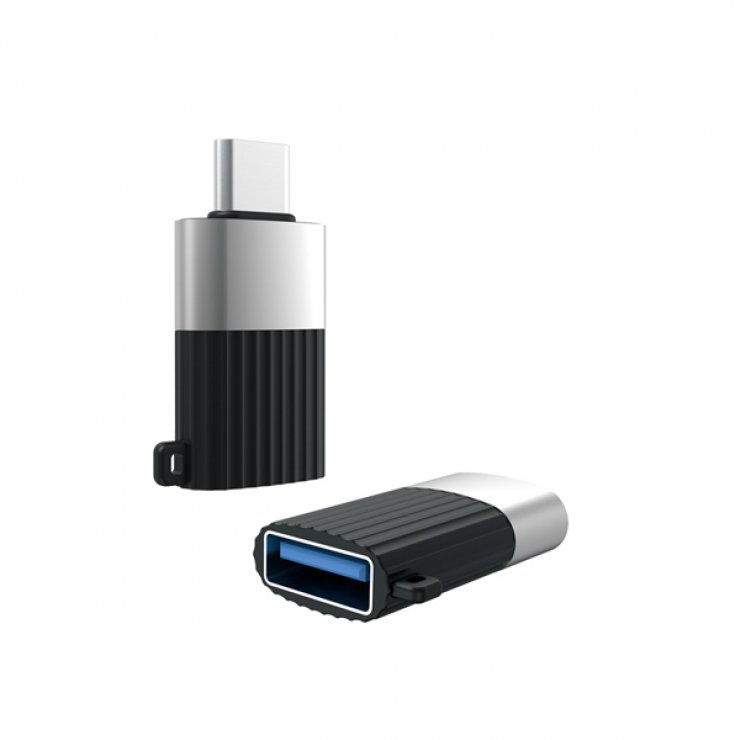 Imagine Adaptor USB 2.0-A la USB type C M-T pentru breloc, XO NB149-F