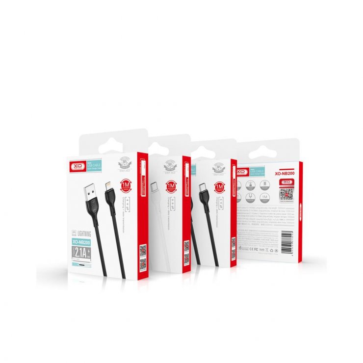 Imagine Cablu USB-A la USB type C 2A 1m Negru, XO NB200