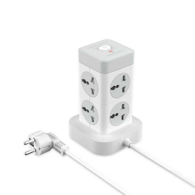 Imagine Priza cub cu 8 x Schuko + 3 x USB-A + USB-C (PD) 2m Alb, XO WL21