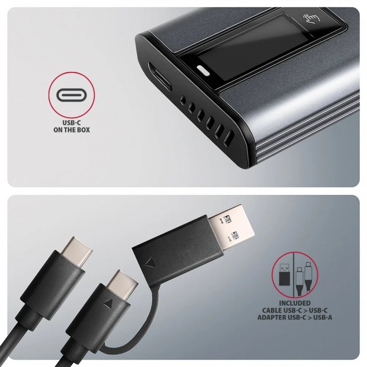 Imagine Rack extern USB type C 10Gbps la M.2 NVMe & SATA SSD, Axagon EEM2-SD2