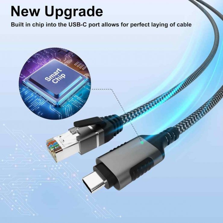 Imagine Cablu de retea USB 3.1 type C la RJ45 Cat.6 FTP T-T 3m, ku31net3