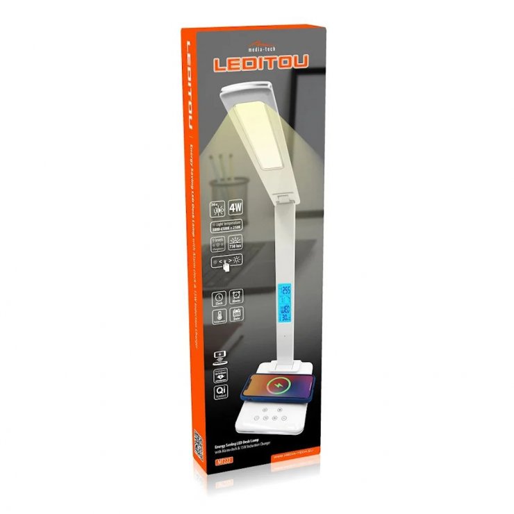 Imagine Lampa LED pentru birou cu incarcare wireless Alb, MT222