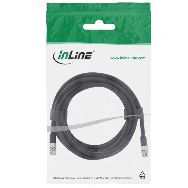 Imagine Cablu video BNC 12G-SDI 4K60Hz 75 Ohm T-T 3m, InLine IL10803S