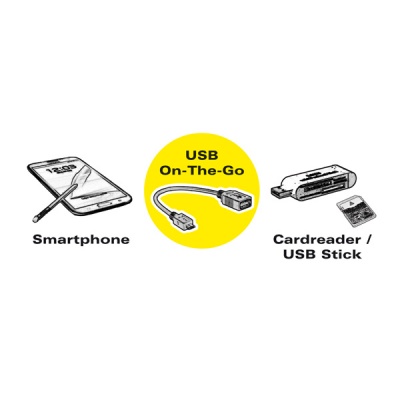 Imagine Cablu USB 2.0 la micro USB 2.0 M-T OTG 15cm, Value 11.99.8311