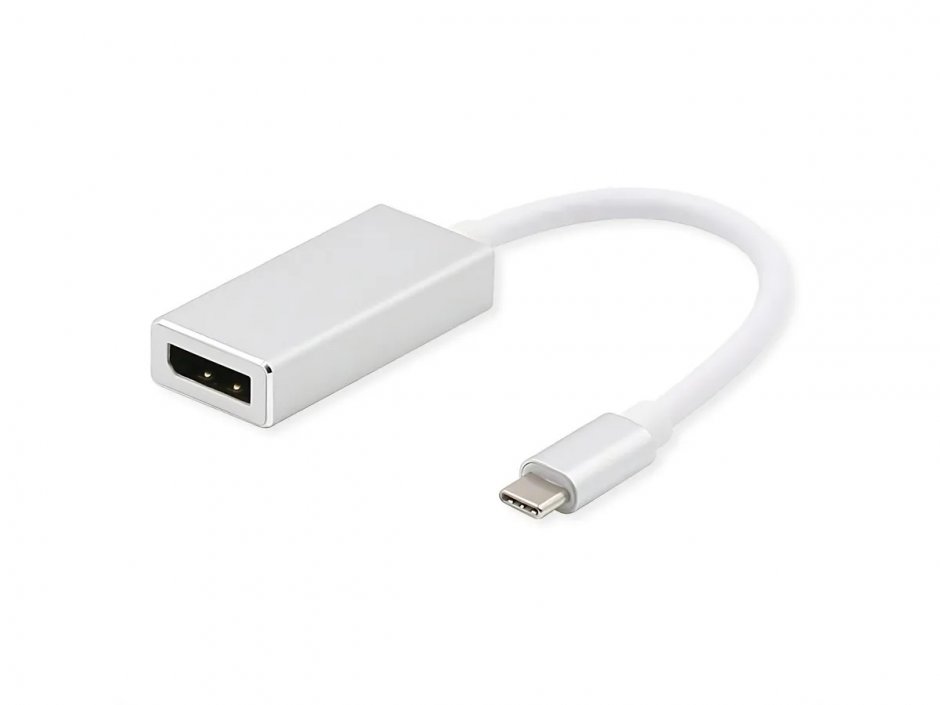 Imagine Adaptor USB type C la Displayport 4K60Hz T-M Alb, Value 12.99.3221