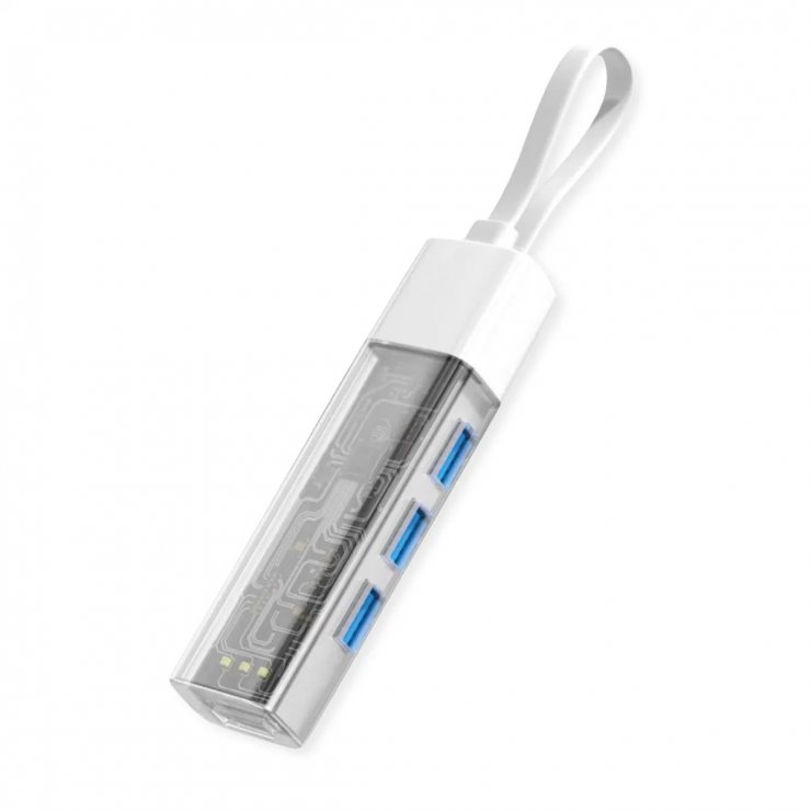 Imagine HUB USB 3.2 Gen1 A+C la 4 x USB-A Alb, Roline 14.02.5062