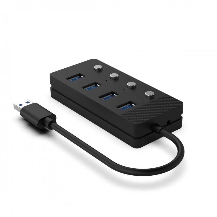 Imagine HUB USB 3.2-A la 4 x USB-A cu switch ON/OFF, Value 14.99.5048