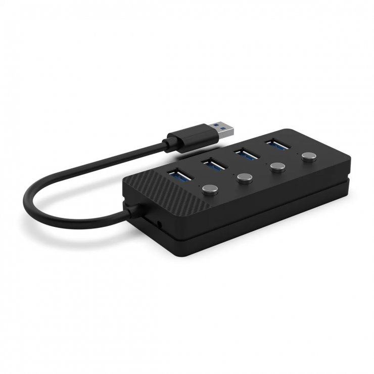 Imagine HUB USB 3.2-A la 4 x USB-A cu switch ON/OFF, Value 14.99.5048