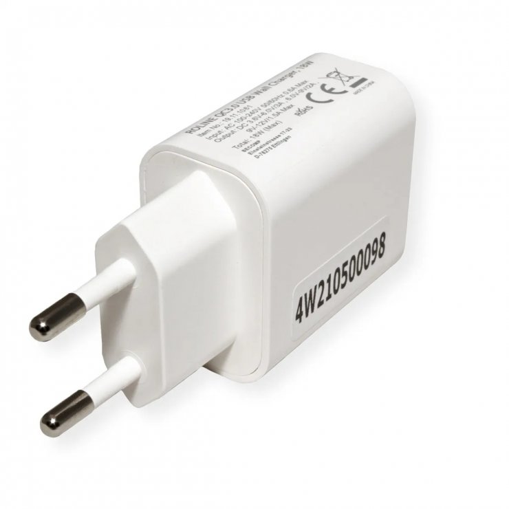 Imagine Incarcator priza 1 x USB-A Quick Charge 3.0 18W, Roline 19.11.1061