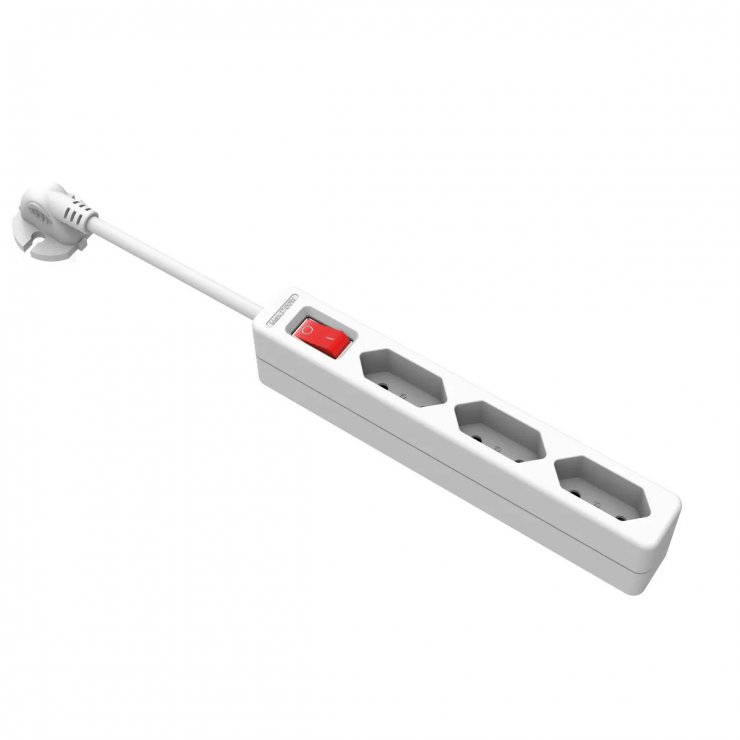 Imagine Prelungitor slim cu 3 x prize Euro Switch ON/OFF 1.5m Alb, Value 19.99.0971