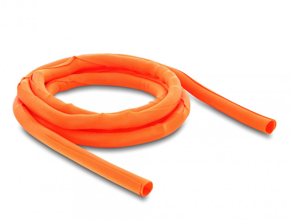 Imagine Plasa pentru organizarea cablurilor self-closing 2m x 10mm Orange, Delock 19017