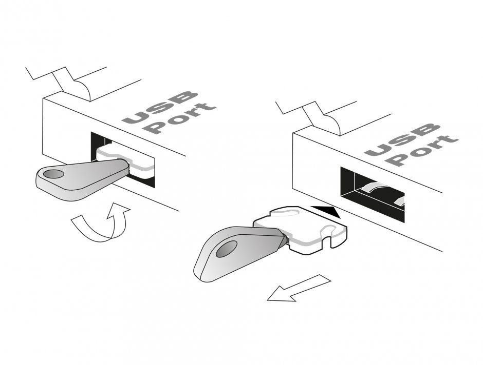 Imagine Set 50 buc port blocker USB-A pentru 20648, Delock 20963