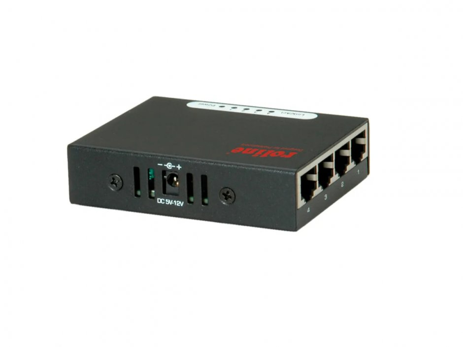 Imagine Switch Ethernet 4 porturi Gigabit, Roline 21.14.3514